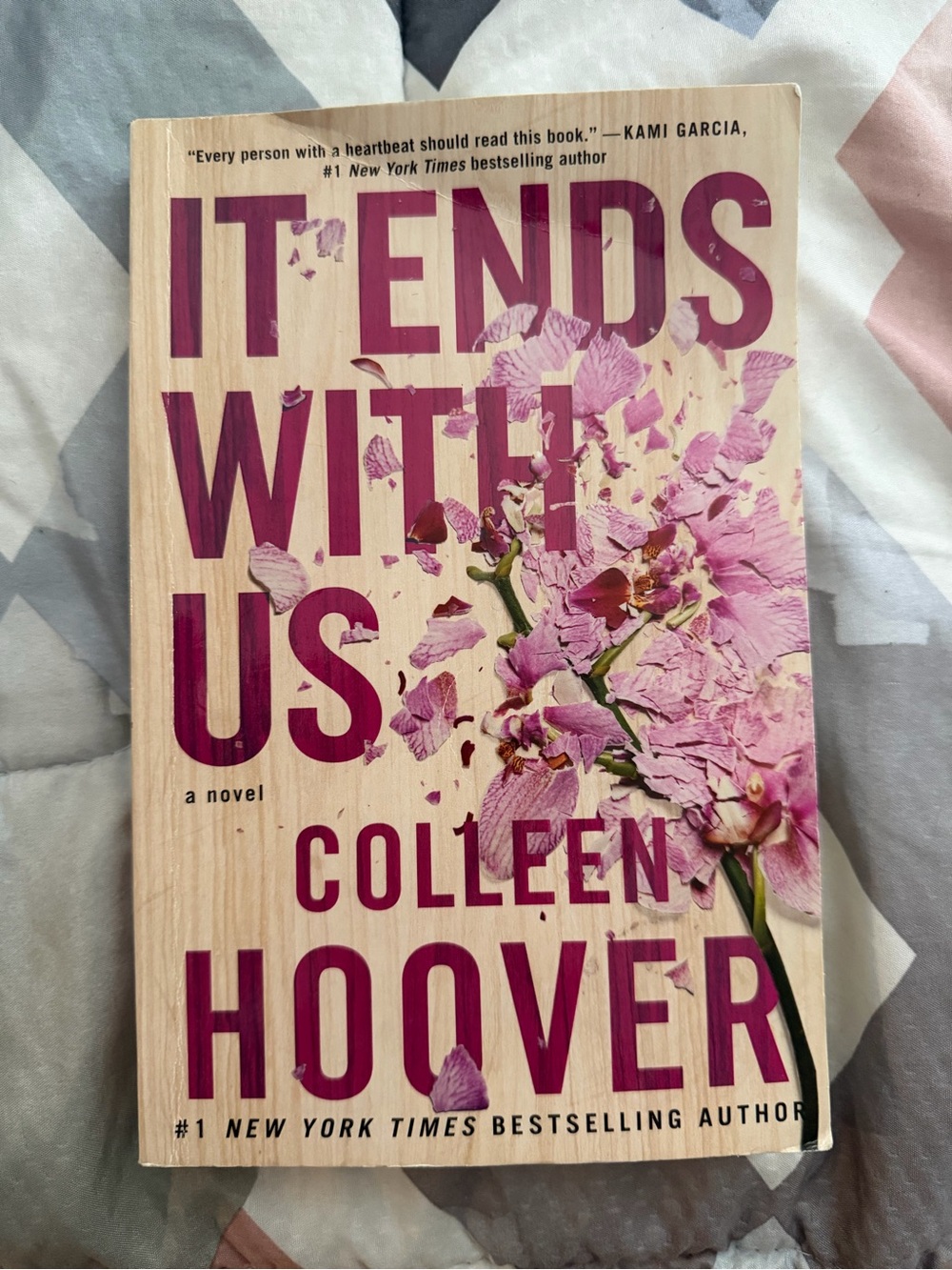 It Ends With Us Paperback Novel - Pink Floral Cover